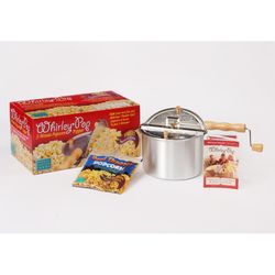 Whirley Pop Aluminum Stove Top Popcorn Popper 16.5 in. 6 qt Silver