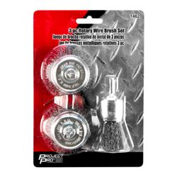 Performance Tool Project Pro Wire Cup Brush Steel 3 pc