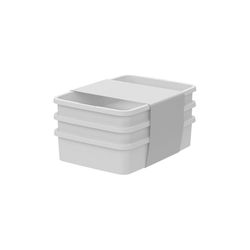 Starplast 27.2 in. H X 12.5 in. W X 17.4 in. D 3-Tier Storage Cart