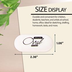 Bazic Products White Oval Pencil Erasers 4 pk
