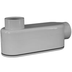 Cantex 1-1/4 in. D PVC Conduit Body For PVC 1 pk