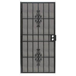 Precision 81-3/4 in. H X 36 in. W Flagstaff Black Steel Security Door