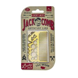Lucky Jack Jack Comb Adventure Card Stainless Steel 1 pk