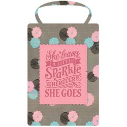 Sentiment Tote Bag Sparkle 6.29 in. H X 4.33 in. W X 1.18 in. L Multi-Purpose Bag