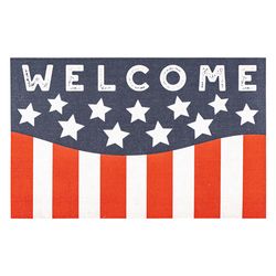 Modern Mat 20 in. W X 32 in. L Multi-Color Welcome Polyester Accent Rug