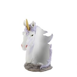 Dragon Crest 9.75 in. H X 6 in. L White Poly Resin Wine Bottle Holder