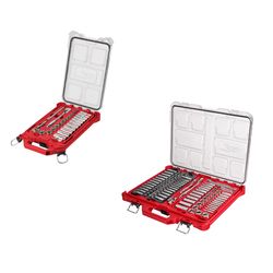 Milwaukee PACKOUT 3/8 in & 1/4 in SAE & Metric Ratchet and Socket Sets