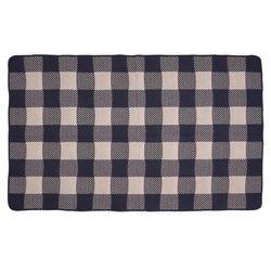 Color Weave 60 in. W X 39 in. L Blue/White Polyester Accent Rug