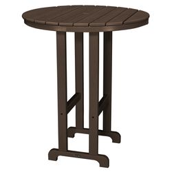 Ivy Terrace Classics Mahogany Round HDPE Transitional Bar Table