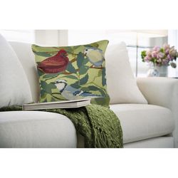 Liora Manne Green Marina Olefin Throw Pillow 18 in. H X 7 in. W X 18 in. L