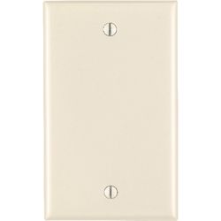 Leviton Almond 1 gang Thermoset Plastic Blank Wall Plate 1 pk