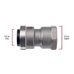 QuickFitting Push to Connect 1/2 in. PF Steel Adapter