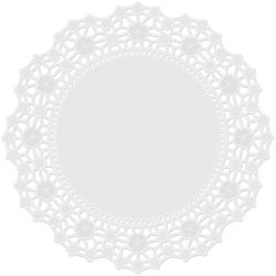 Wilton White Paper Round Lacy Paper Doilies