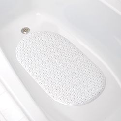 Zenna Home 27-1/2 in. L X 15-7/16 in. W White Thermo Plastic Elastomer Bath Mat