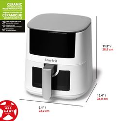 Starfrit White 4.2 qt. cap. Programmable Digital Air Fryer