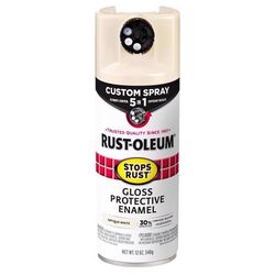 Rust-Oleum Stops Rust Indoor and Outdoor Gloss Antique White Oil Modified Alkyd Spray Paint 12 oz