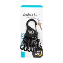 Nite Ize KeyRack Stainless Steel Black Carabiner Key Ring