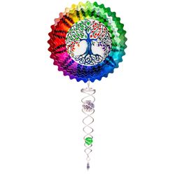 Spinfinity Designs Multi-color Stainless Steel 6.5 in. Tree of Life Multi Color Mini Set Outdoor Spi