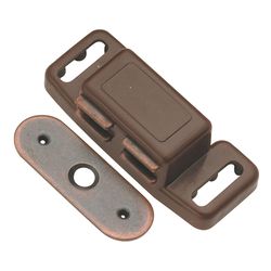 Hickory Hardware 2 in. W X 7/8 in. D Bronze Plastic Cabinet Catch