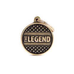 MyFamily Bronx Brass Circle The Legend Aluminum Dog Pet Tags Medium