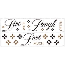RoomMates 7.75 in. W X 7.75 in. L Live Laugh Love Peel and Stick Wall Decal