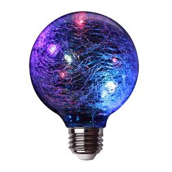 Feit G25 E26 (Medium) LED Bulb Multi-Colored 1 Watt Equivalence 1 pk