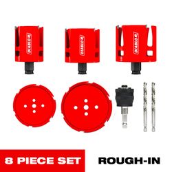 Diablo Demo Demon Carbide Tipped Rough-In 7/16 in. D Hole Saw Set Arbor Included