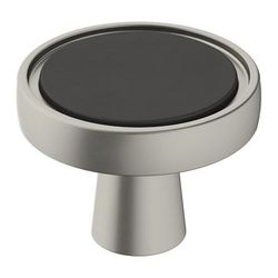 Amerock Mergence Contemporary Round Cabinet Knob 1-3/8 in. D 1 in. Satin Nickel 1 pk