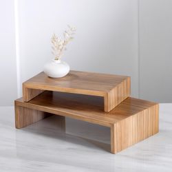 Tripar 3.63 in. H X 9 in. L Natural Wood Risers