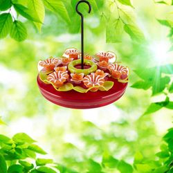 North States Hummingbird 16 oz Plastic Hanging Tray Nectar Bird Feeder 12 ports