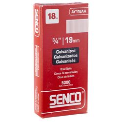 Senco 18 Ga. X 3/4 in. L Galvanized Steel Brad Nails 5000 pk