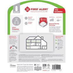 First Alert Battery-Powered Ionization Smoke and Carbon Monoxide Detector 1 each