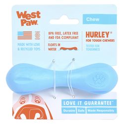 West Paw Zogoflex For Dog Blue Plastic Hurley Bone Chew Dog Toy Extra Small 1 pk
