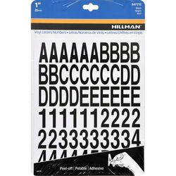 HILLMAN 1 in. Black Vinyl Self-Adhesive Letter and Number Set 0-9, A-Z 228 pc