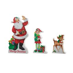 Glitzhome Christmas Santa/ELF/Reindeer Table Decor