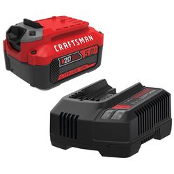 CRAFTSMAN V20 CMCB205-CK 5 Ah Lithium-Ion Battery and Charger 2 pc