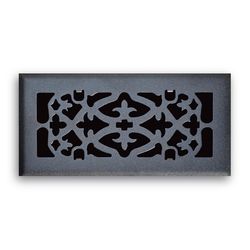 Tru Aire 4 in. H X 12 in. W 1-Way Matte Black Steel Floor Diffuser