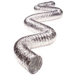 Deflect-O Jordan 300 in. L X 6 in. D Silver/White Aluminum Vent Hose