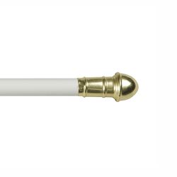 Kenney White Traditional/Transitional Cafe Rod 28 in. L X 48 in. L