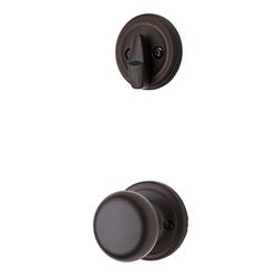 Kwikset Signature Hancock Knob Venetian Bronze Inside Trim Handleset 1-3/4 in.