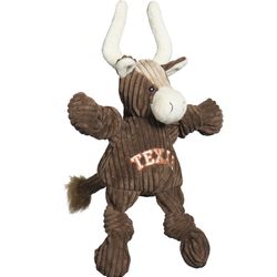 HuggleHounds Knottie For Dog Multicolored Plush Texas Longhorn Squeaky Dog Toy Small 1 pk