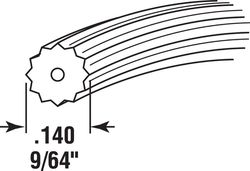 Prime-Line 0.14 in. D X 300 in. L Screen Spline