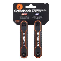 GreatNeck Metric and SAE Hex Key Set 2 pc