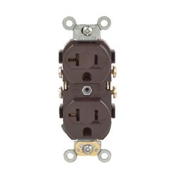Leviton 20 amps 125 V Duplex Brown Outlet 5-20R 1 pk