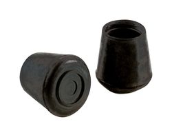Shepherd Hardware Rubber Leg Tip Black Round 1 in. W 2 pk