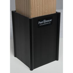 Post Shields Inc. 6 in. H X 4 in. W X 4 in. L PVC Coated Black PVC Fence Post Protection