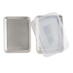 Nordic Ware Naturals 10 in. W X 14 in. L Baking Pan Set Silver 3 pc