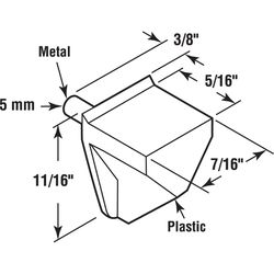 Prime-Line White Plastic Shelf Shelf Support Peg 5 mm Ga. .625 in. L 15 lb
