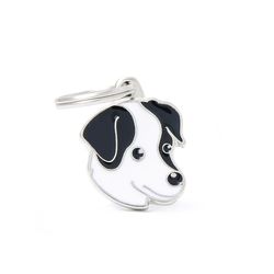 MyFamily Friends Black/White Jack Russell Metal Dog Pet Tags