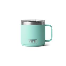 YETI Rambler 14 oz Seafoam BPA Free Ceramic Lined Stackable Mug with MagSlider Lid